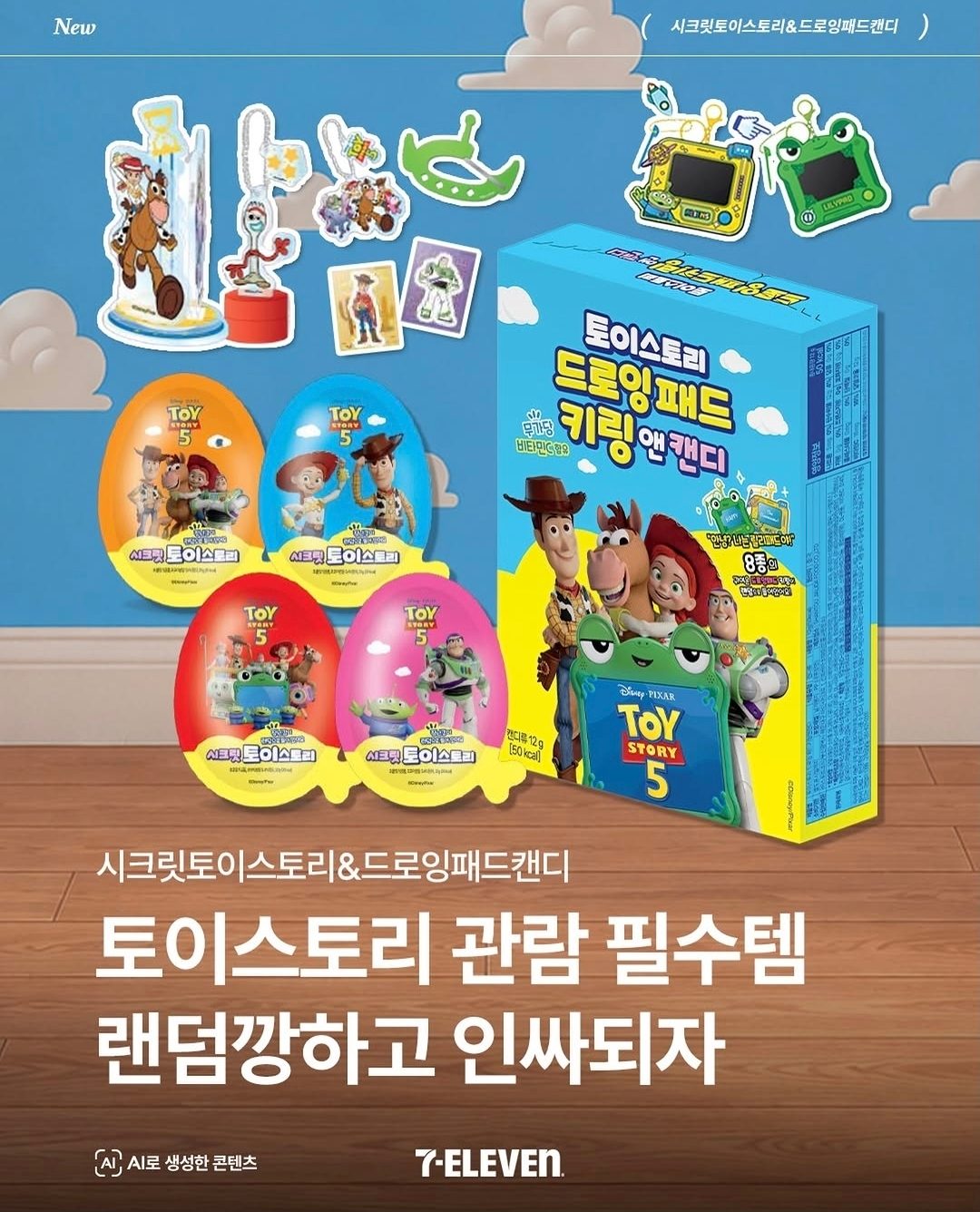 세븐일레븐 토이스토리 드로잉패드 캔디 출시! 🎬✨