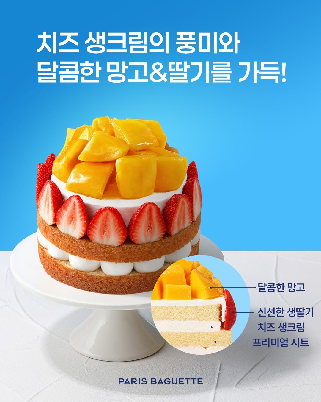 파리바게뜨 여름 과일 케이크 2종 출시! 🥭🍓