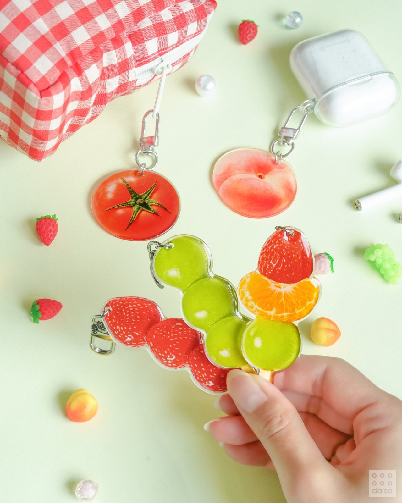 🍎 다이소 과일가게 OPEN! 귀여운 과일 키링·집게핀 신상