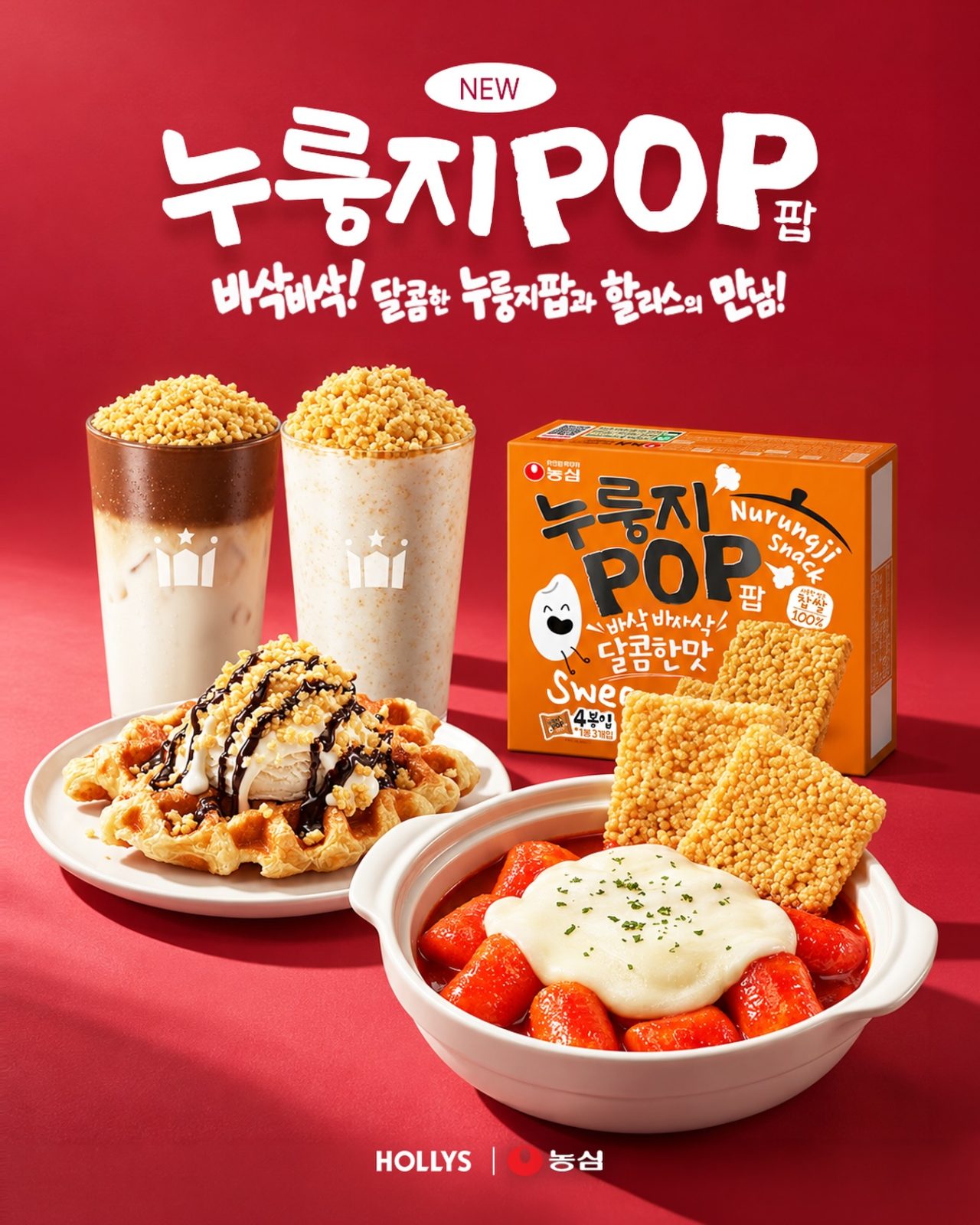 할리스 누룽지팝 신메뉴 출시! 바삭달콤한 누룽지팝과 할리스의 만남🥤🍘